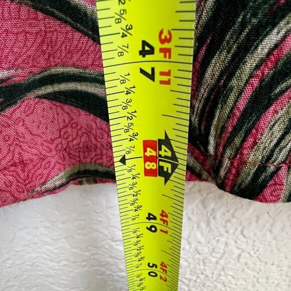 Vintage Bishop St Apparel Hawaiian Print Pink Floral Sleeveless Shift Dress Sz L - Picture 5 of 7